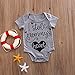 Mrs.Baker'Home Baby Boys Girls Mommy Heart Print Love Pattern Short Sleeve Summer Short Romper (0-3 Months, Gray)