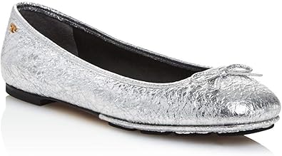 tory burch silver ballet flats