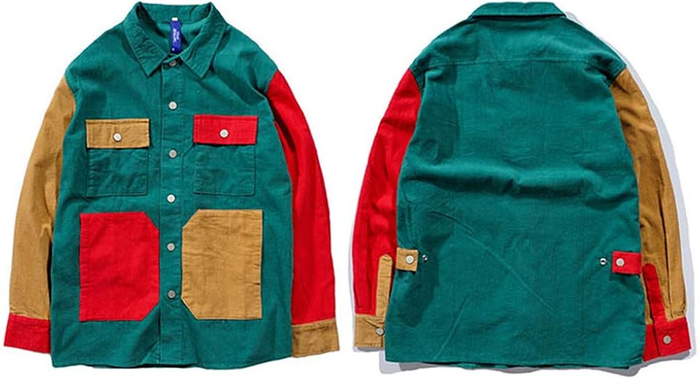 OTFTHPCW Men Hip Hop Thin Corduroy 