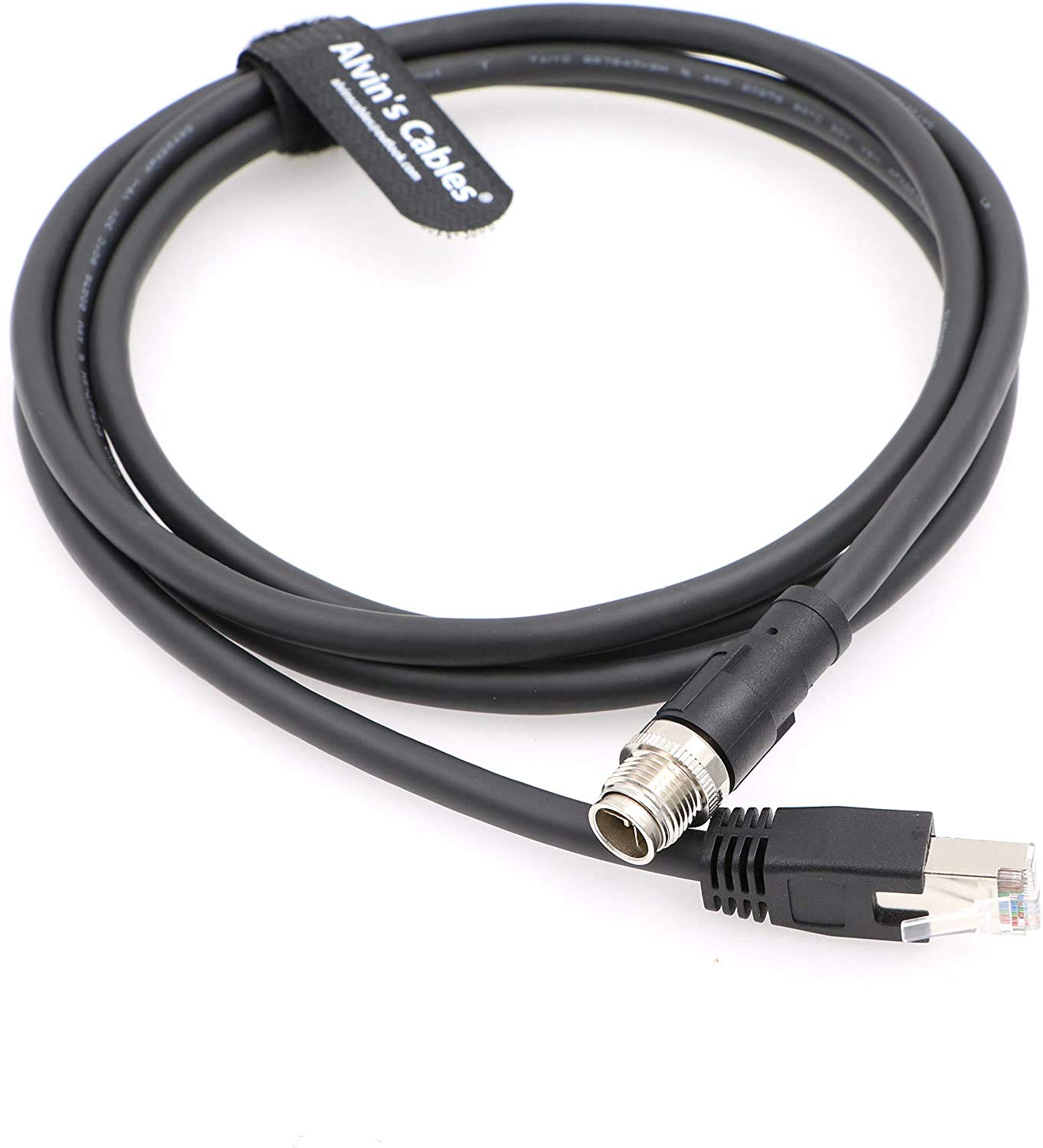 Alvin's Cables Ethernet Cable M12 X-Coded to RJ45 for Industrial Camera in-Sight 8200 8400 Series CCB-84901-2001-02 Waterproof 6.5ft/2M — image 1