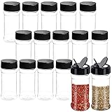 Qiuttnqn 16 PCS 3.5oz Plastic Seasoning Containers