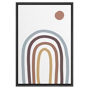 SIGNWIN Framed Canvas Wall Art Nordic Rainbow Canvas...