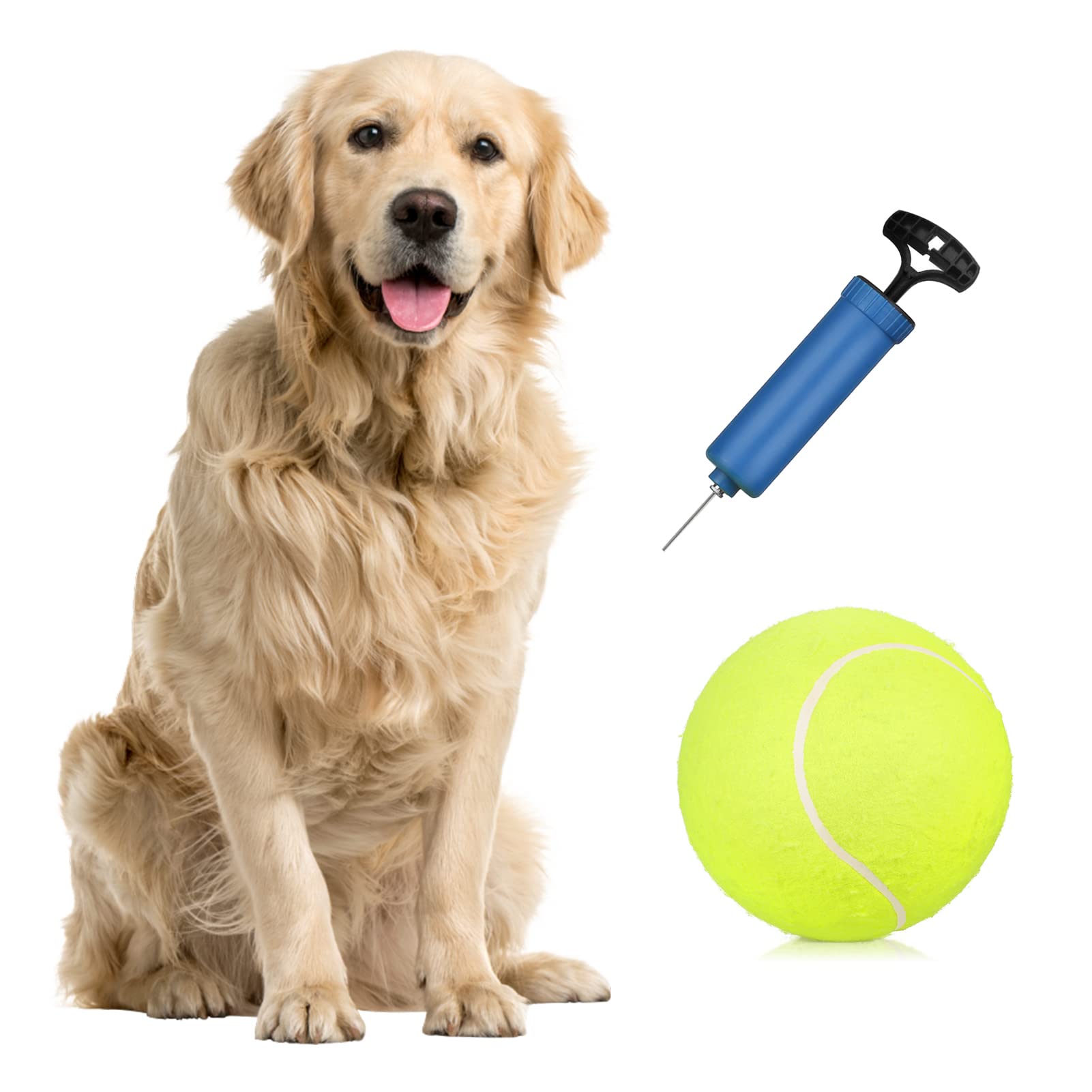 Aomiun Tennis Ball For Dogs, 9.5" Giant Tennis Ball Football Tennis Ball Dog Toy for Medium Big Breed, Indoor & Outdoor