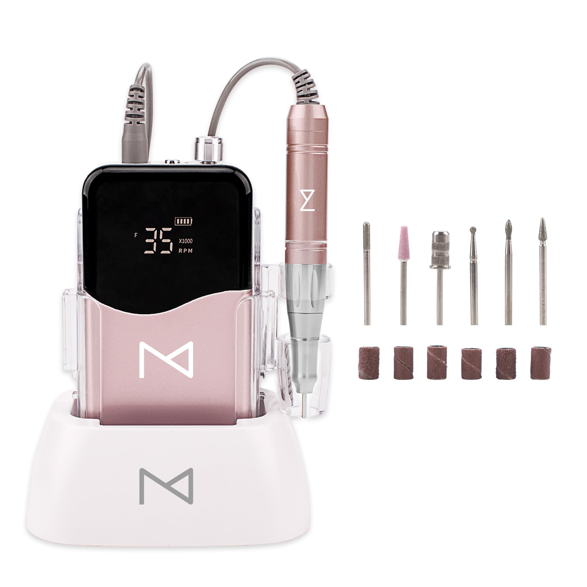 Photo 1 of *UNTESTED*
M Mase- Professional Nail Drill Machine - Coreless 2-in-1 Nail File - Electric, Cordless, 35000 RPM, HD Display - Electric Nail Drill for Professional & Home Use (Rose Gold)