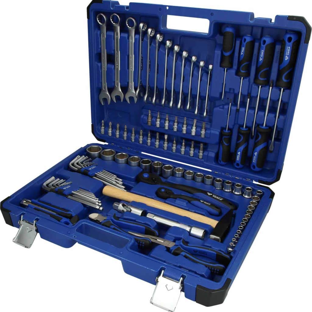 BRILLIANT TOOLS BT024095 1/4 Inch + 1/2 Inch Universal Tool Set, 95 Pieces [Powered by KS Tools]