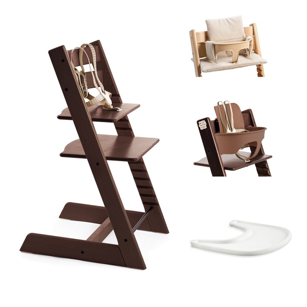 stokke high chair walnut