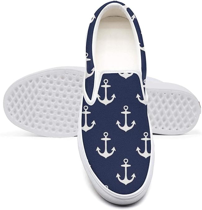 navy blue slip on trainers womens