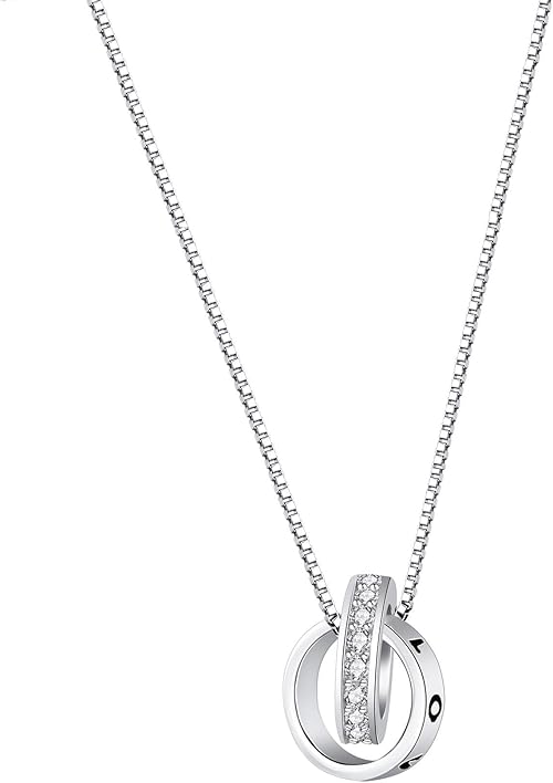 ネックレス レディース 幸運ネックレス 金属アレルギー対応 スターリング シルバー 腕輪 Czダイヤモンド ネックレスペ ンダントシンプル プレゼント プラチナ 仕上げ ギフトbox付き ホワイトゴールド