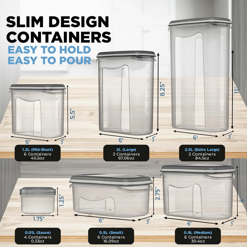 Shazo LARGEST Set of 52 Pc Food Storage Containers (26 Container Set