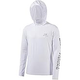 BASSDASH UPF 50+ Men’s UV Sun Protection Long Sleeve Performance Fishing Hoodie Hooded Shirts