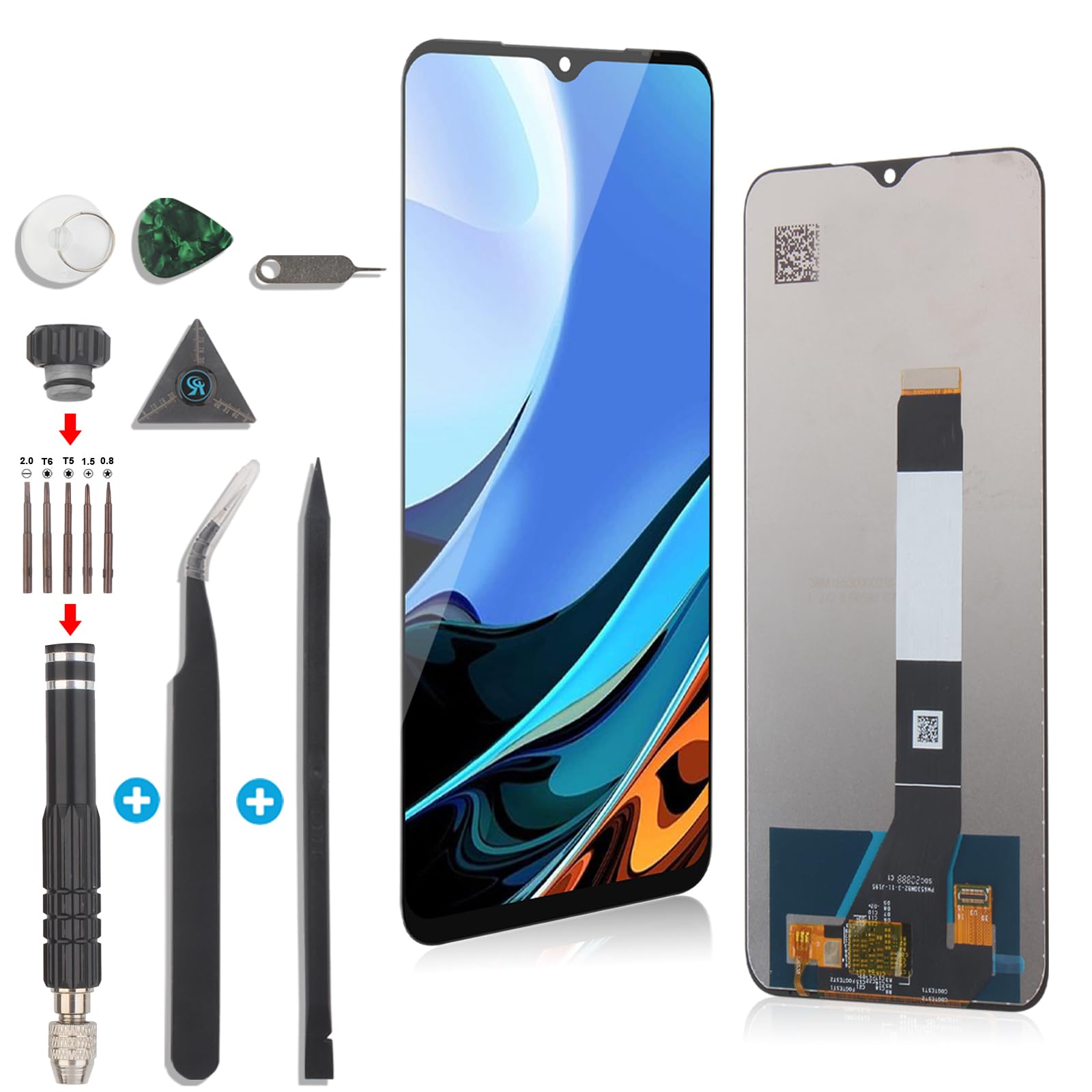 RongZy Display for Xiaomi Poco M3 M2010J19CG M2010J19CI LCD Touch Screen Internal Digitizer for Xiaomi Poco M3 Replacement Assembly with Tools Kit(Black)