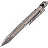 SMOOTHERPRO Titanium Bolt Action Pen，Compatible with Parker Refill | with Tungsten Side for EDC Pocket Outdoor Collection Signature Office Valentine Day Christmas Gift Color Stonewash (TI01BK)