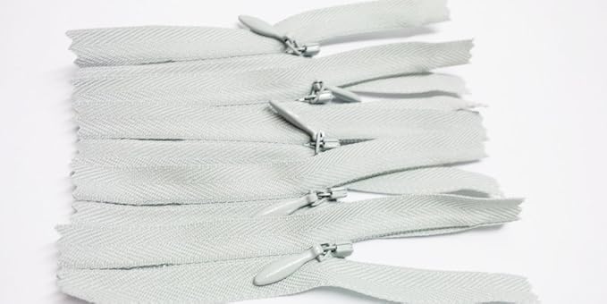 Amazon Ykk ユニークな目に見えないジッパー人形ジッパー 特別 隠蔽 不可視の有底カラー 574 5つのジッパー パック 4 ライトグレー ファスナー 通販