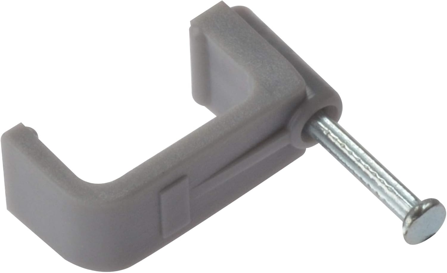 Forgefix Cable Clip Flat Grey 10.00mm Box 100, 10 mm