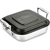 All-Clad E9019464 Gourmet Accessories Stainless Steel Square Baker with Lid Cookware, 8-Inch, Silver