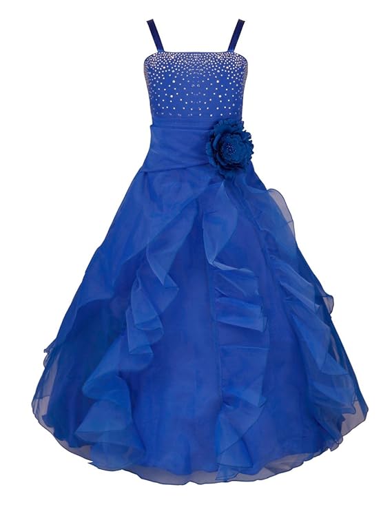 Tiaobug Blumenmädchen Festkleider Kleid Lang Brautjungfern Party Kleid Hochzeit Festlich Kleidung 92 104 116 128 140 152 164