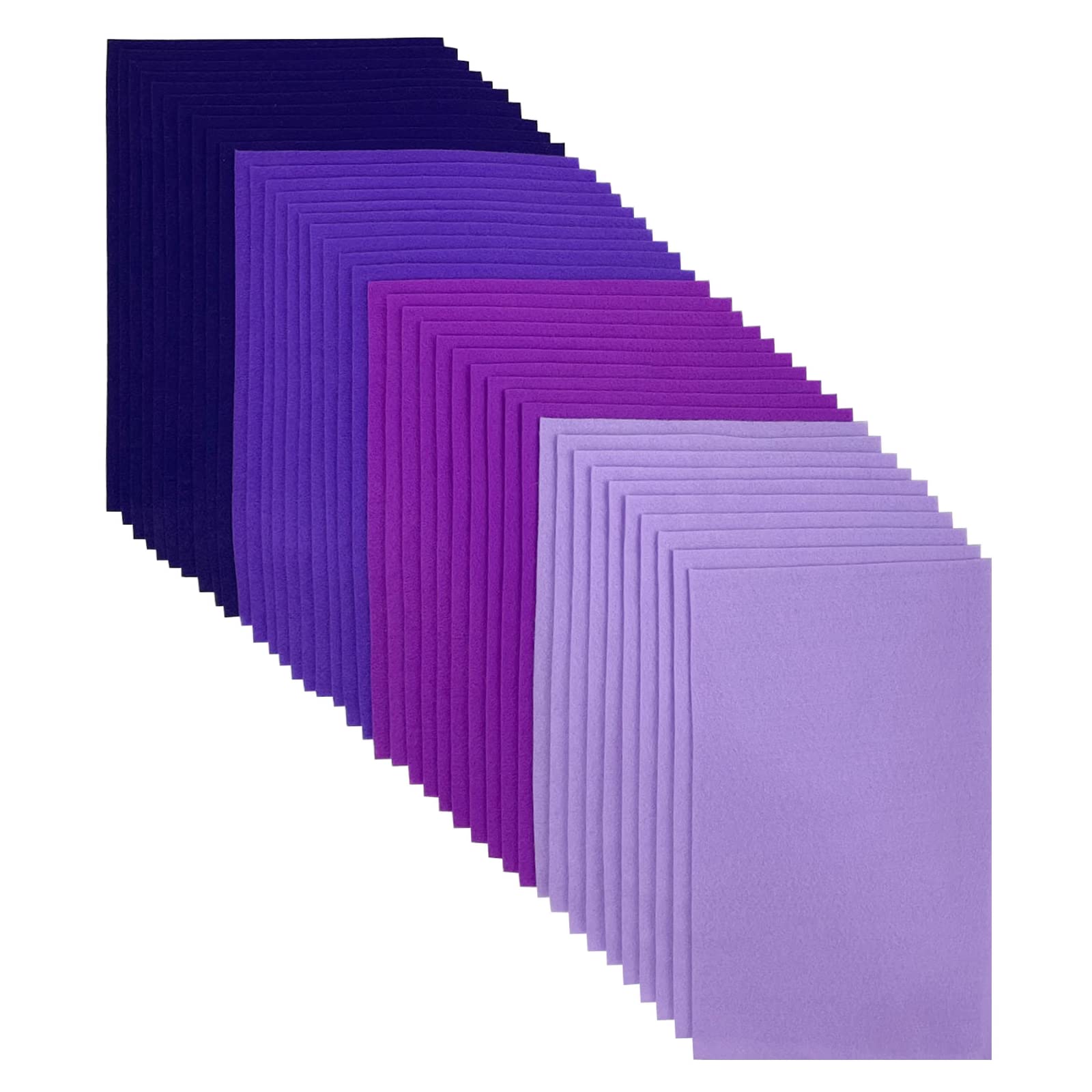 Jtnohx Craft Felt Fabric, 20x30cm Felted Sheets for Crafts, 4 Colours 40 Pieces Colour Felt Sheets for DIY Decorations and Party Projects(Purple Series)
