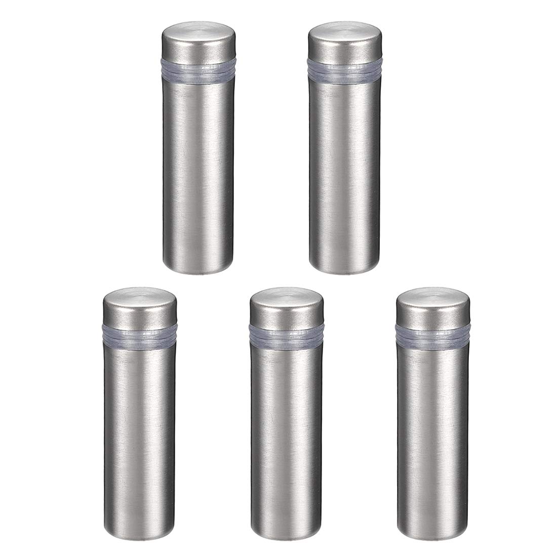 sourcing map 1/2 Dia x 1-9/16"(12x40mm) Standoff Screws Wall Mount Sign Holders Acrylic Glass Nails 5pcs