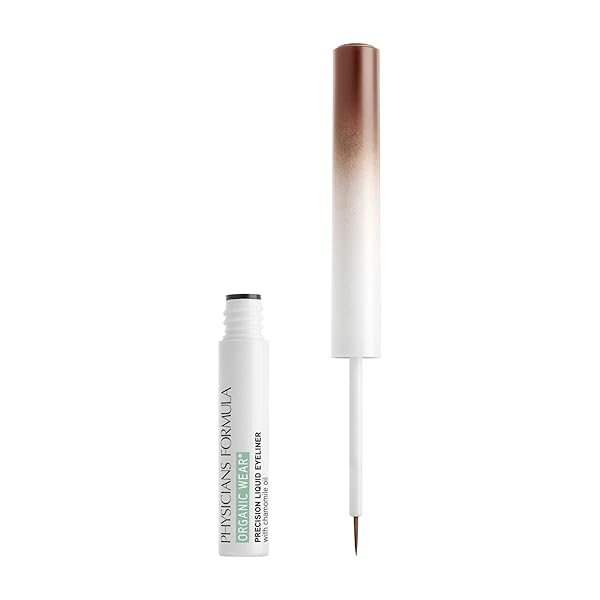 PHYSICIANS FORMULA ORGANIC WEAR ALL NATURAL LIQUID PRECISION EYELINER DARK BROWN, VEGAN, DERMATOLOGIST APPROVED