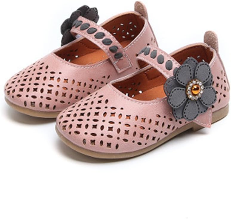 LYLIFE Baby Girls Soft Sole Mary Jane Princess Floral Shoes Anti-Slip Infant Prewalker Dress Shoes