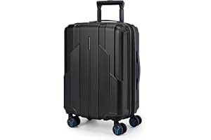 BAGSMART Carry On Luggage 22x14x9 Airline Approved, 1OO% PC Hardside Expandable Luggage with TSA Lock, 20 Inch Travel Suitcase with Spinner Wheels, Black