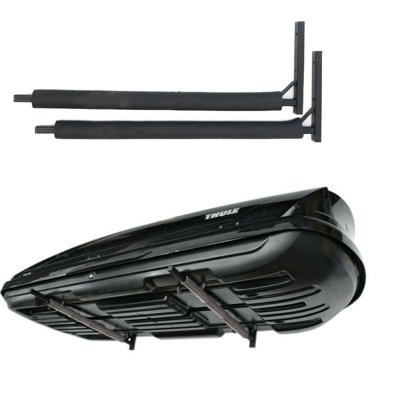 WSB O Black Steel Roof Box Wall Mount - 82 cm, Garden Tools, Ski Box, Sports Equipment, Surfboard, iSUP