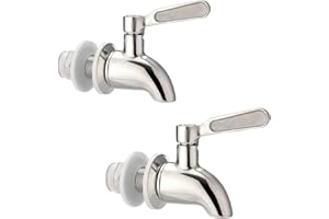 NEVFAL Stainless Steel Spigot for Beverage Dispenser, 1 Pack Drink Dispenser Spigot Replacement Beverage Dispenser Spout Drink Spigot Water Dispenser Faucet (1)