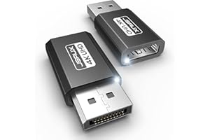 JSAUX 4K DisplayPort to HDMI Adapter 2-Pack, DP PC to HDMI Monitor Converter Video UHD 2K@120Hz,4K@30 DP to HDTV Male to Fema