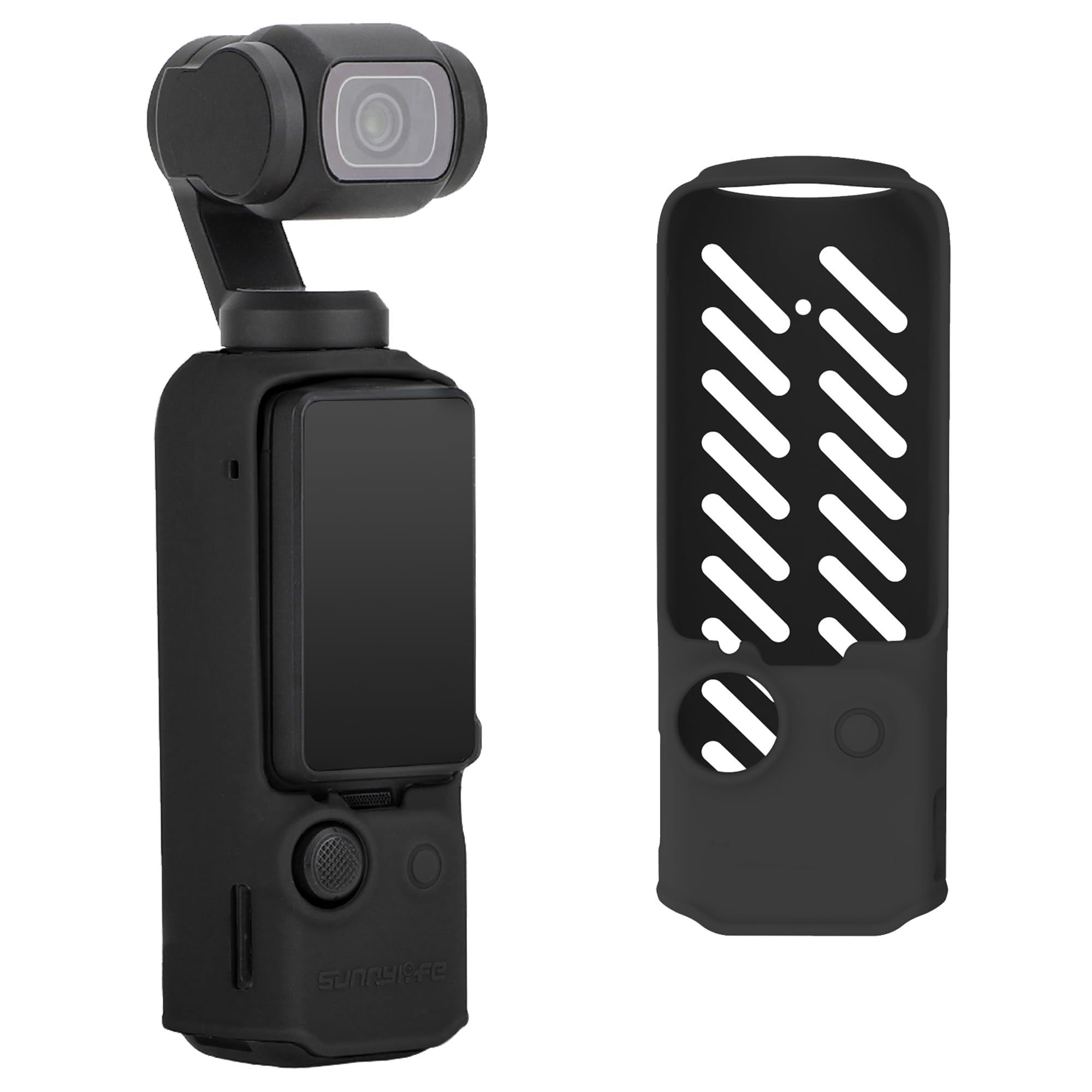 Fututech Silicone Protective Case for DJI Osmo Pocket 3 Case Cover for Action Camera Protector Anti-Scratch Accessory (Black)