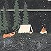 Wilderness Camping Lover Art Print Hiking Trekking Kayaking Mountains Outdoor Adventure Nature Inspiration Wall Art Poster Shooting Star Summer Night Sky Forest Tent Home Decor 18 x 24 Unframed Art
