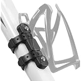 JMFahrrad Bike Water Bottle Cage Mount, Black | Silicone Rubber, Road Mountain Bicycle, Frame Size 22-55mm, Cycling Accessory