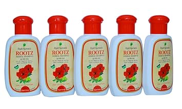 Rajah Ayurveda Rootz- Herbal Shampoo A Purely Natural Hair Treatment, 100 ml (Pack of 5)