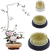 Stainless Floral Frogs Kenzan, Round Metal Flower Frog Vase Arranger Pin Holder for Ikebana, DIY Flower Craft Arrangements, Set of 3 (Gold)