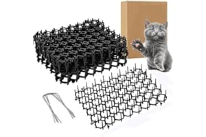 Cat Repellent Mat, Pet Scat Spike Mat, Cat Deterrent Mat Garden Backyard, 12 Pcs 8 x 6 Deterrent Training Mats