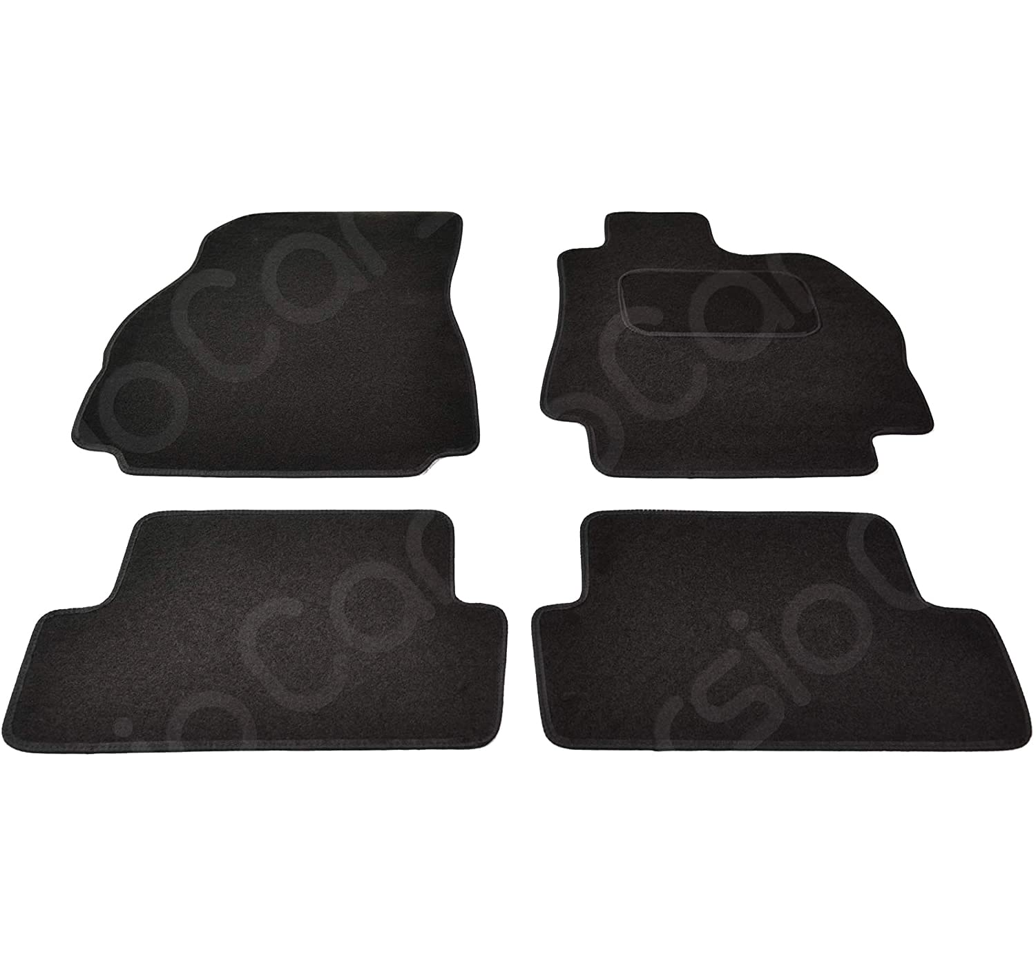 Carsio Carpet Car Mats For Renault Megane 2003 2008 Tailored Fit Floor Mat Complete Accessory Black Custom Fitted - All Weather, Anti-Slip Backing & Black Trim