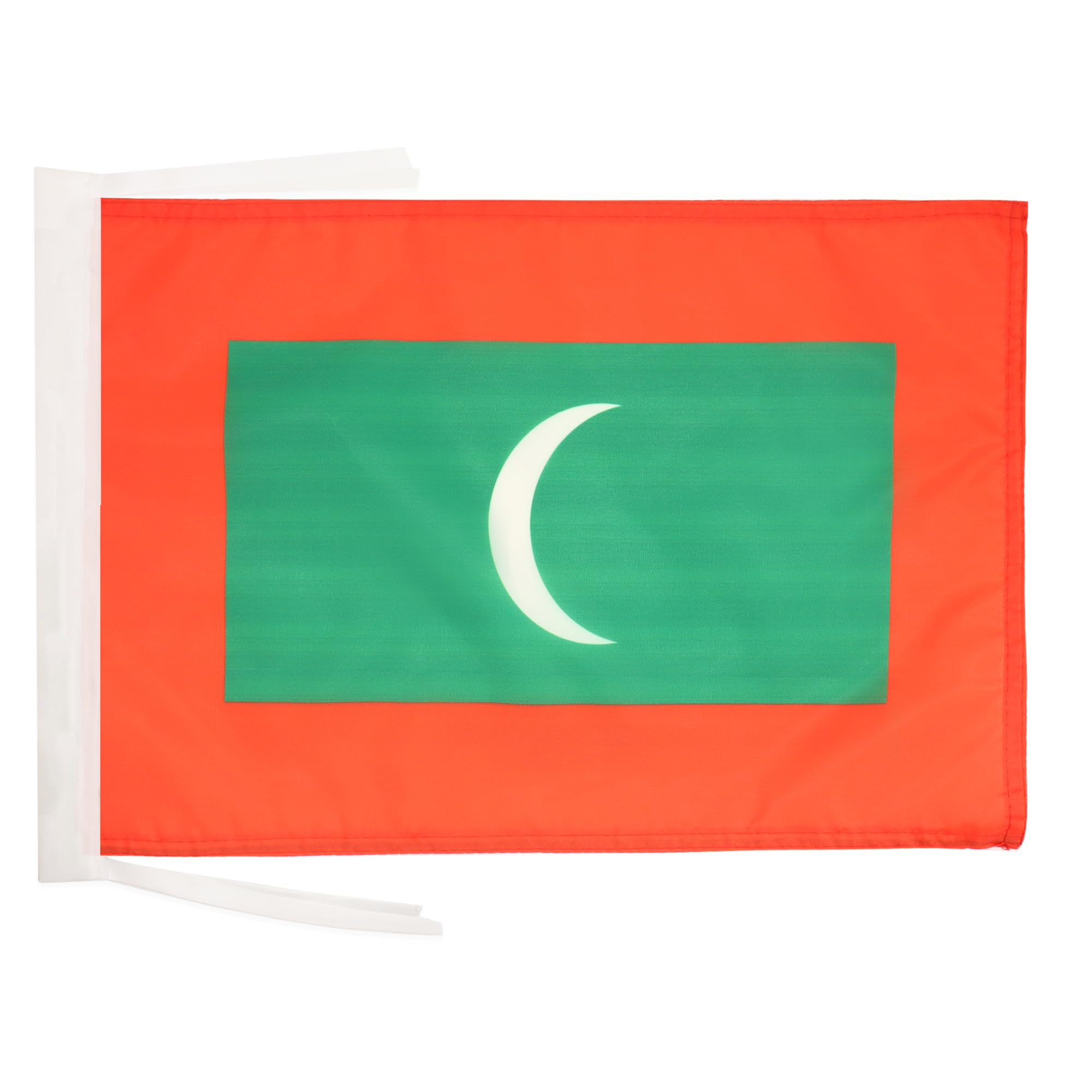 AZ FLAG - Maldives Flag - 18'' x 12'' - 100% Polyester Maldivian Small Banner with Two Cords - Fade Resistant - Vivid Colors - 18x12 in - 45x30 Cm — image 1