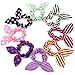 CINRA Hair Ties Rabbit Bunny Ear, 20 Pake Bowknot Hair Scrunchies Bands for Women Cute Hair Ties Elastic Bands Adorable Bow Ropes Ponytail Holder Color Randomly Holiday Gift for Ladies and Girls