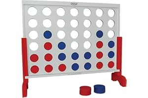 Large set of 10.2cm in a row - huge family fun, lawn and terrace for adults and children, perfect outdoor games, carnival flo