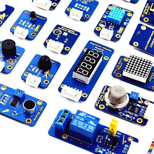 Adeept 46 Modules Ultimate Sensor Kit for Raspberry Pi 3,2 B/B+, BMP180, DHT11, with C and Python Code, 150 Pages PDF Guidebook