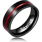 Black Titanium Steel Red Line LGBT Pride Ring for Gay & Lesbian Promise Engagement Wedding Bands Y1599