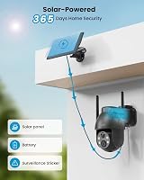 ieGeek 2K Solar Security Camera Outdoor Wireless 2pcs 360° Pan Battery with view 2