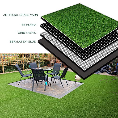 WarmShe 0.7inch Realistic Indoor/Outdoor Artificial Grass/Turf