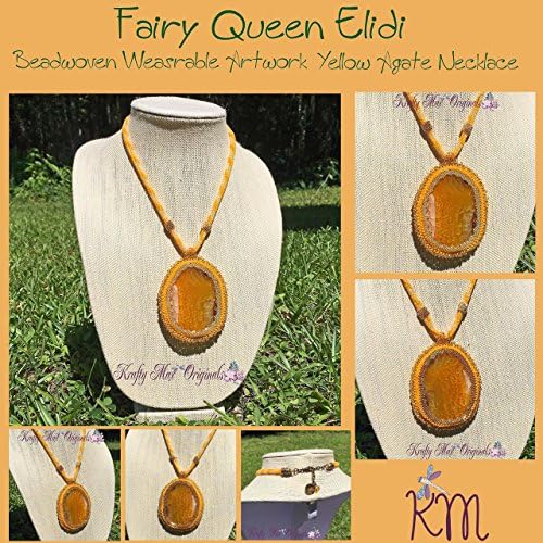 Fairy Queen Elidi - Beadwoven Wearable Artwork Necklace
