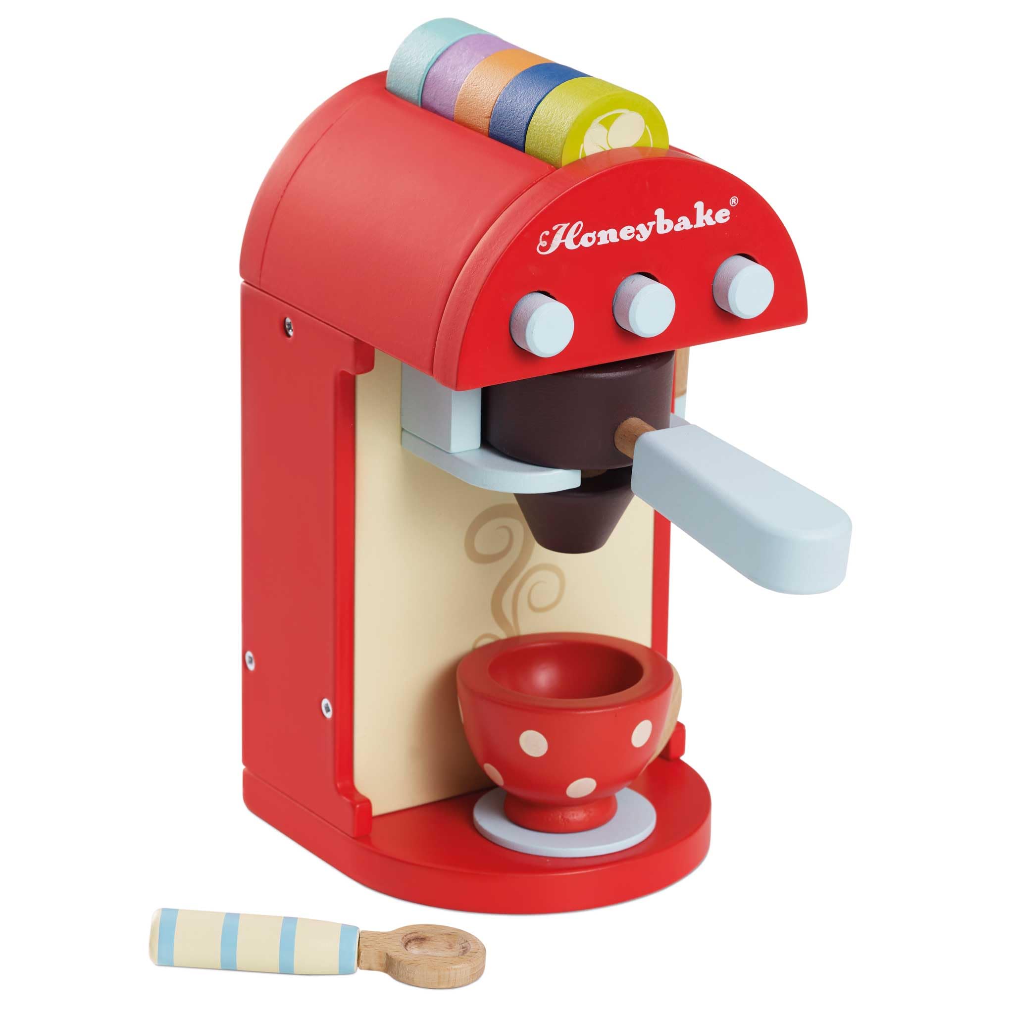 Le Toy Van - Honeybake Wooden Cafe Machine Set Pretend Kitchen Play Toy Set | Kids Role Play Toy Kitchen Accessories — image 1