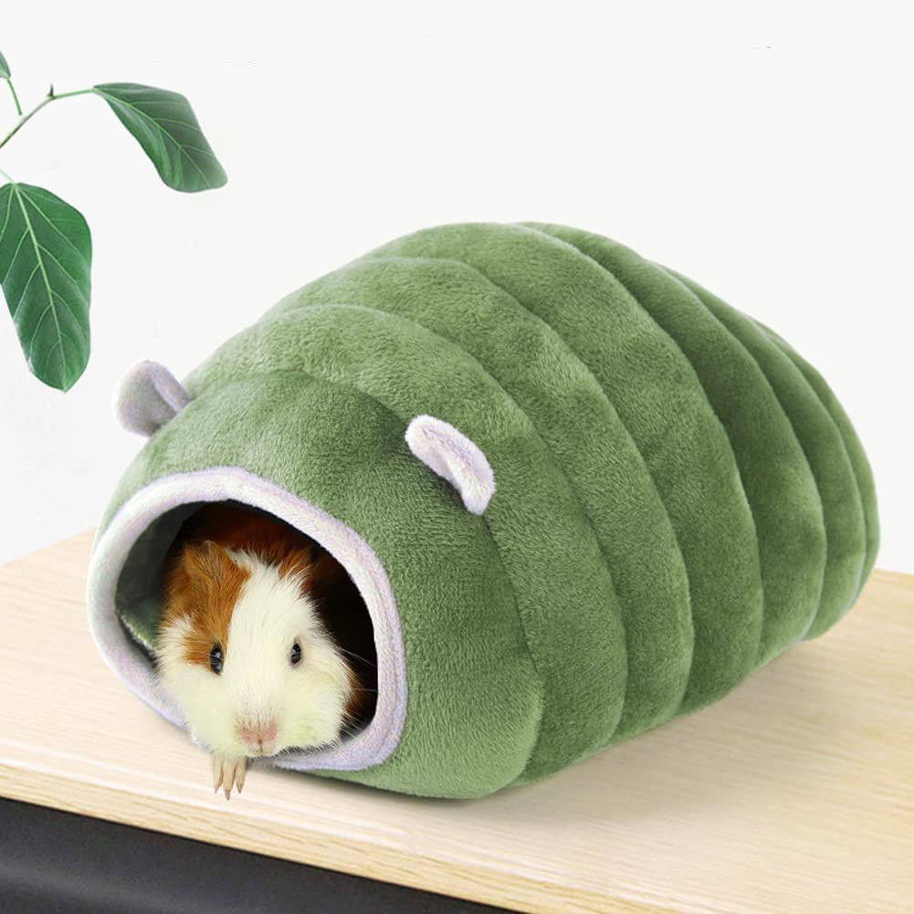 ITODA Guinea Pig Bed Hamster House Sleeping Nest Small Animal Cave Bed Guinea Pig Cave Bed Small Pet Habitat Hideout Cave with Removable Pad Guinea Pig Hamsters Hedgehog Chinchilla