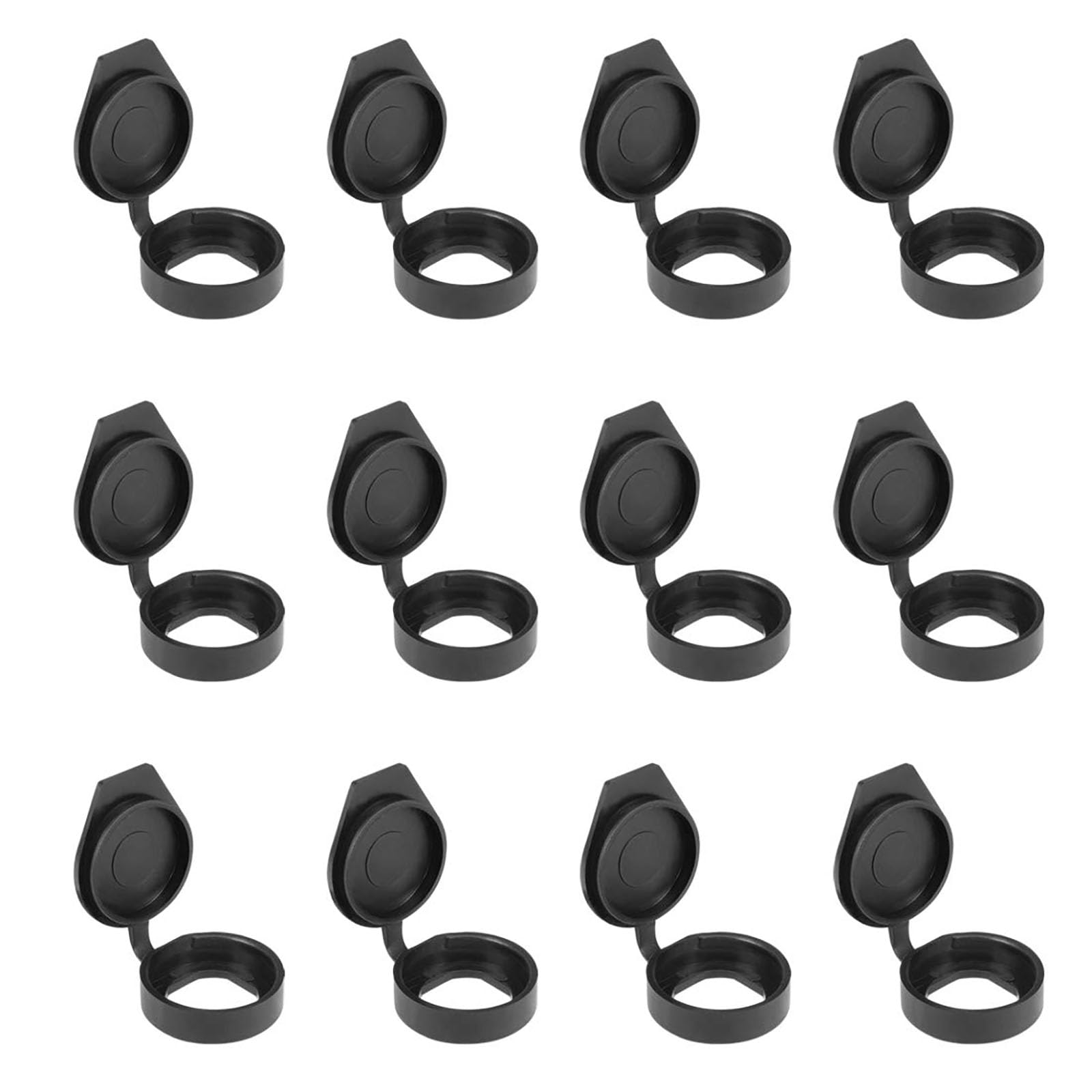 Recogwood 12Pcs 22mm Door Lock Dust Cover Plastic Waterproof Caps Square Hole Cam Lock Dust Cover Caps