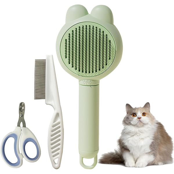 VCZONE 8-teiliges Katzenpflege-Set – Mit Nagelknipser, Flohkamm, Bürsten & Silikon-Zahnbürste