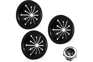 AxiyanX Kitchen Garbage Disposal Rubber Drain Insert,3pcs Garbage Disposal Cover,3 Inch Garbage Disposal Splash Guard,Disposal Splash Guard,Kitchen Sink Rubber Drain Guard, Black, FY616SCFJZ-1