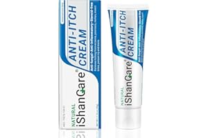 ishancare Anti Itch Soothing Cream Extra Strength Skin Itch Relief Ointment, for Full Body Itching Caused by Seasonal Changes, Dermatitis, Eczema, Rash, Psoriasis, Hives, Bites, Poison Ivy, 1.76 oz