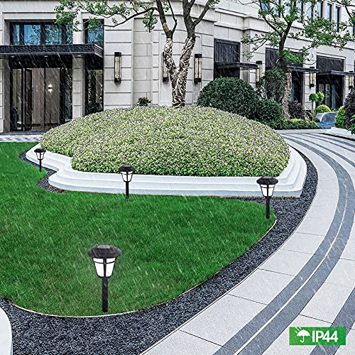 Wecusn 8 Pack 3.6 Lumen Solar Powered Pathway Lights, Super Bright LED Outdoor Lights, Plastic Waterproof Light for Landscape, Lawn, Patio, Yard, Garden, Deck Driveway